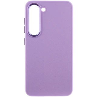 Кожаный чехол Bonbon с металлическими кнопками Samsung Galaxy S23 — Сиреневый / Dasheen