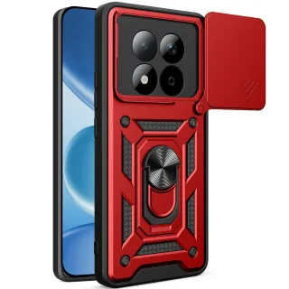 Ударопрочный чехол Ummi Camshield Serge Ring (in box) для Xiaomi Redmi Note 15 Pro 5G — Красный / Red