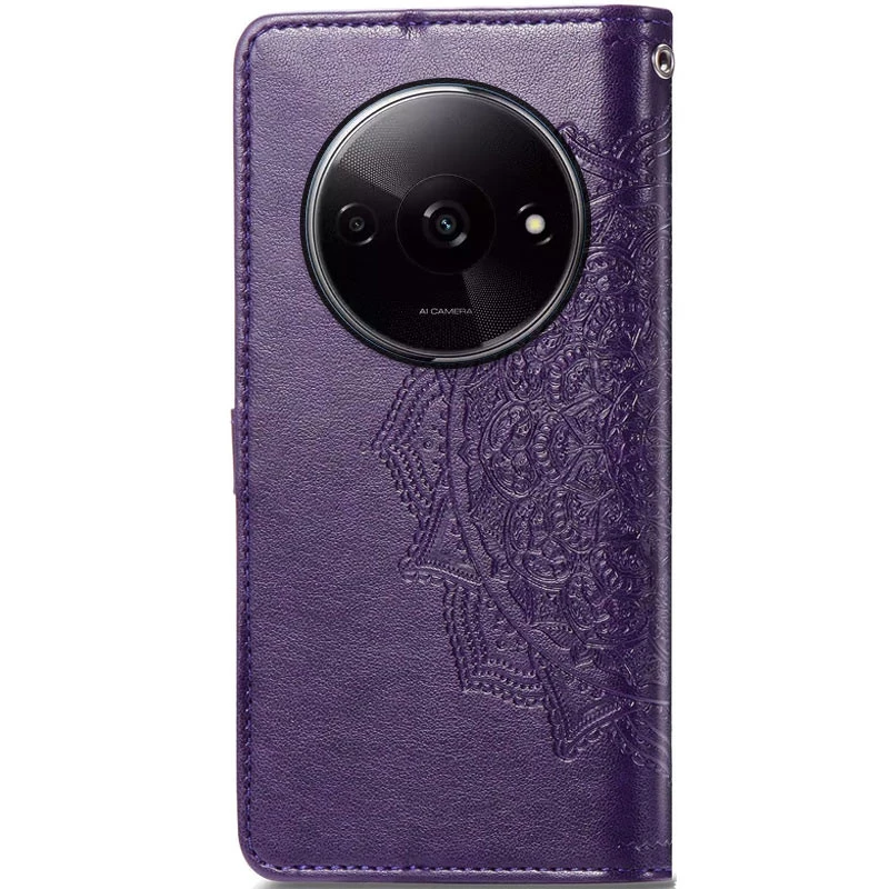 Шкіряний чохол-книжка Art Case з візитницею для Xiaomi Redmi A3 – Фіолетовий. Фото 2 з 5