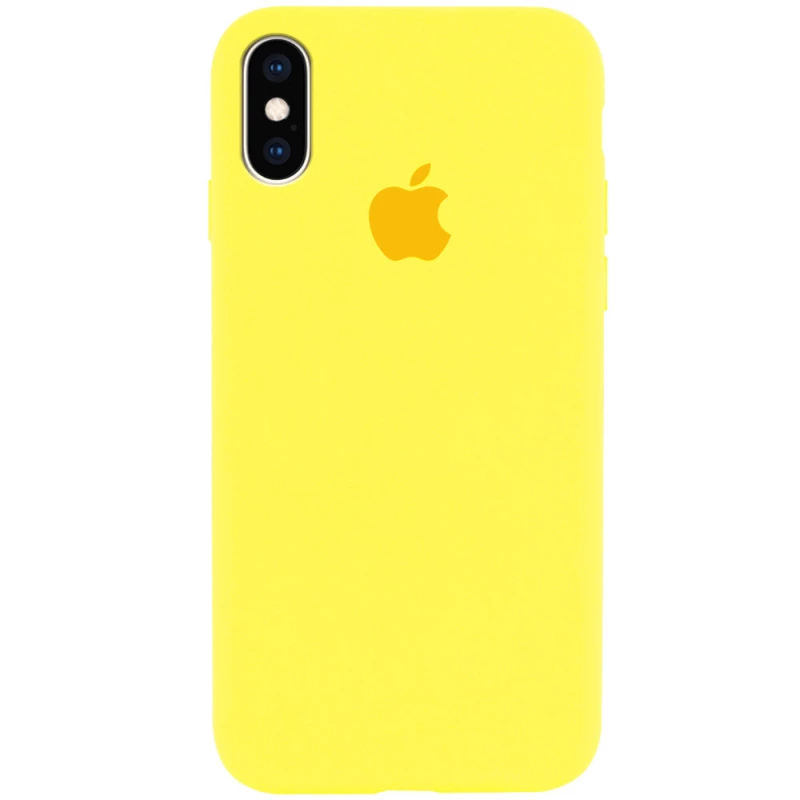 Чехол Silicone Case с закрытым низом для Apple iPhone XS Max (6.5") – Желтый / Yellow. Фото 2 из 2
