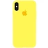 Чехол Silicone Case с закрытым низом для Apple iPhone XS Max (6.5") – Желтый / Yellow. Фото 2 из 2