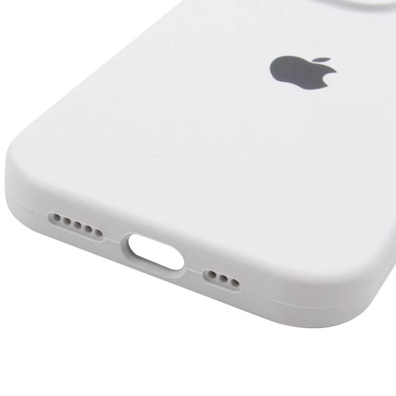 Чехол Silicone Case с защитой камеры для Apple iPhone 14 Pro (6.1") – Белый / White. Фото 10 из 14