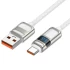 Дата кабель Hoco U137 Line with display USB to Type-C 5A/66W (1.2m) – White. Фото 2 з 5