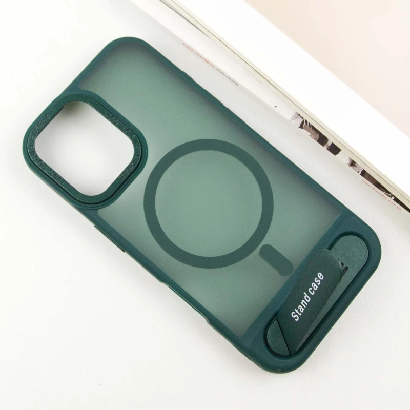 TPU+PC чохол Stand case для Apple iPhone 16 – Green. Фото 4 з 7