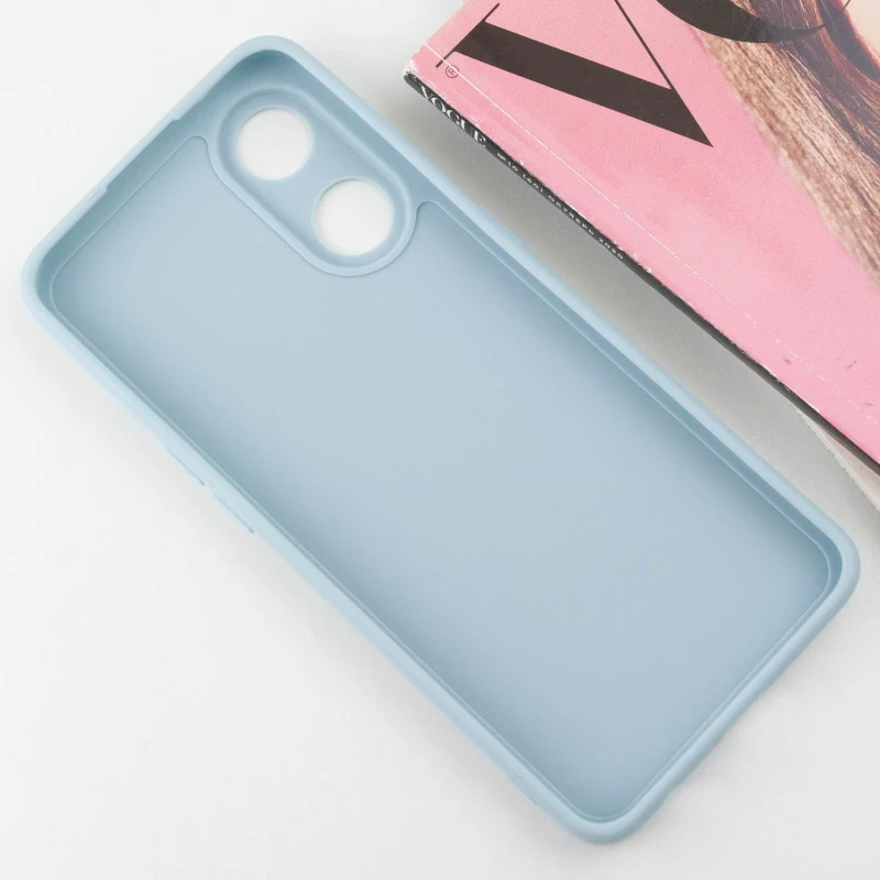 Цветной силиконовый чехол с защитой камеры для Oppo Reno 8T 4G – Серый / Smoky Gray. Фото 4 из 8