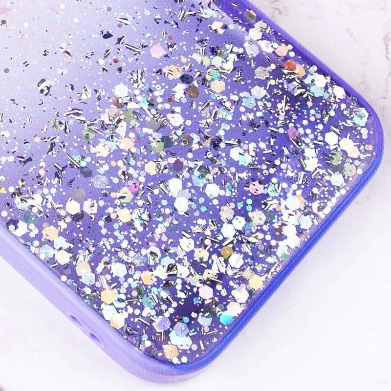 Чехол с блестками и защитой камеры для Apple iPhone 12 Pro (6.1") – Сиреневый. Фото 2 из 4