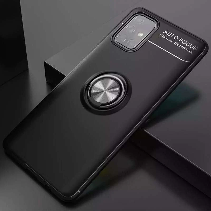 Чехол Deen ColorRing с кольцом для Samsung Galaxy A13 4G – Черный / Черный. Фото 2 из 2