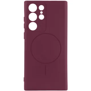 Чохол Silicone Cover Lakshmi Full Camera (AA) with Magnetic Fit для Samsung Galaxy S25 Ultra — Бордовий / Marsala