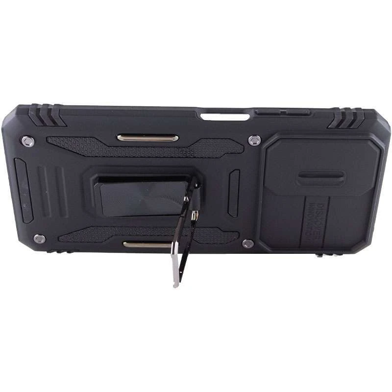 Ударопрочный чехол Square Ring c шторкой на камеру для Xiaomi Redmi Note 11 (Global) / Note 11S – Черный / Black. Фото 6 из 7