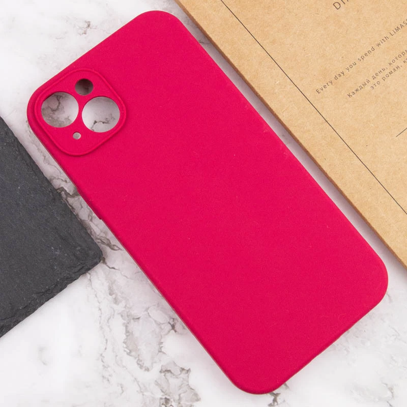 Чохол з захистом камери Silicone Case для Apple iPhone 15 (6.1") – Червоний / Rose Red. Фото 5 з 6