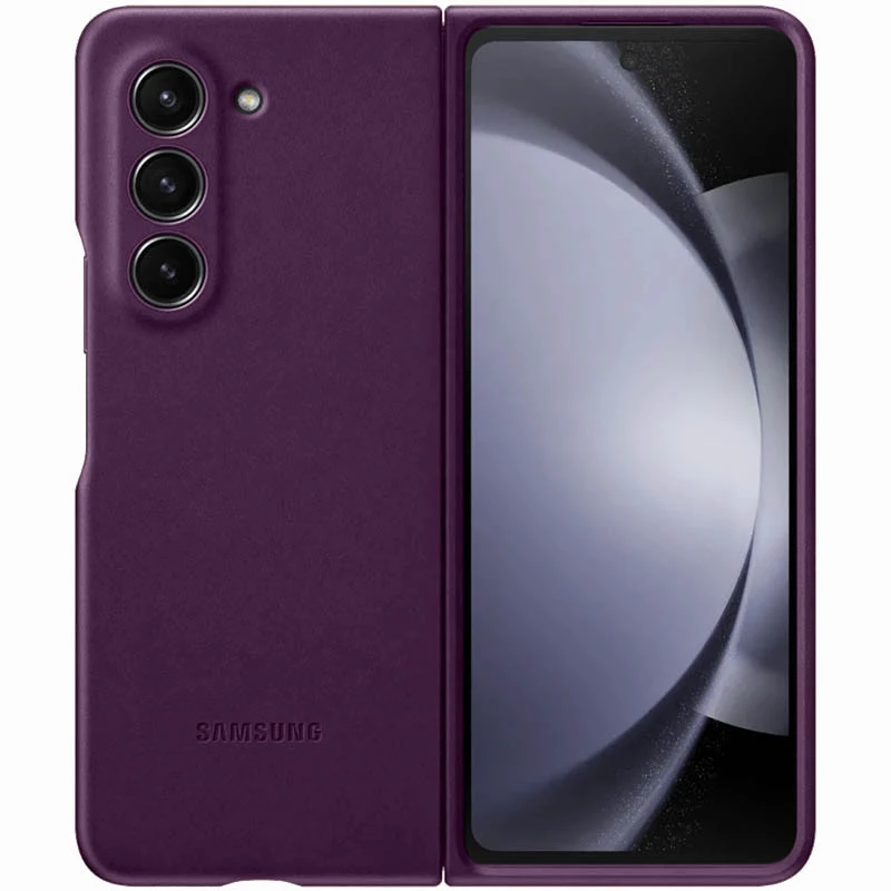 Шкіряний чохол Leather Case Premium на Samsung Galaxy Z Fold5 – Purple. Фото 2 з 11