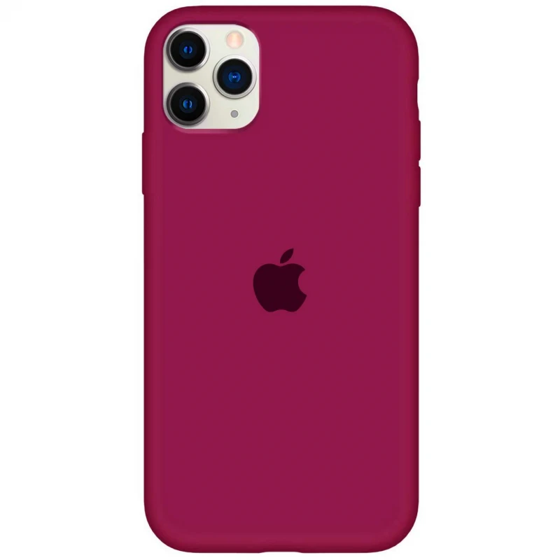 

Чехол Silicone Case с закрытым низом для Apple iPhone 11 Pro (5.8") (Бордовый / Maroon), Бордовий / maroon