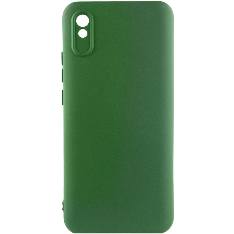 Кольоровий силіконовий чохол GETMAN із закритою камерою для Xiaomi Redmi 9A – Зелений / Dark green. Фото 1 з 1