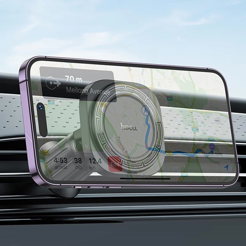 Автотримач Hoco H28 Rainbow ring magnetic (air outlet) – Black. Фото 7 з 7