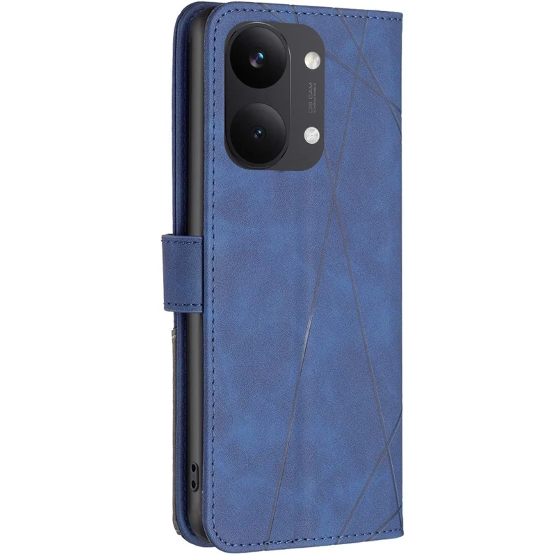 Шкіряний чохол-книжка Geometric Pattern для Xiaomi Poco X8 Pro Max – Blue. Фото 3 з 5