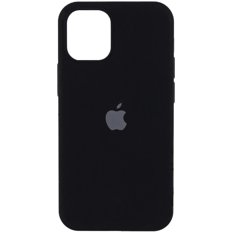 Чохол Silicone Case з закритим низом на Apple iPhone 12 (6.1") – Чорний / Black. Фото 1 з 3
