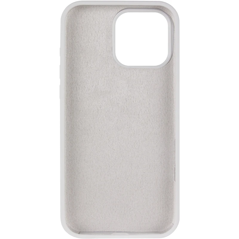 Чохол з закритим низом Silicone Case на Apple iPhone 16 Pro Max – Білий / White. Фото 10 з 18