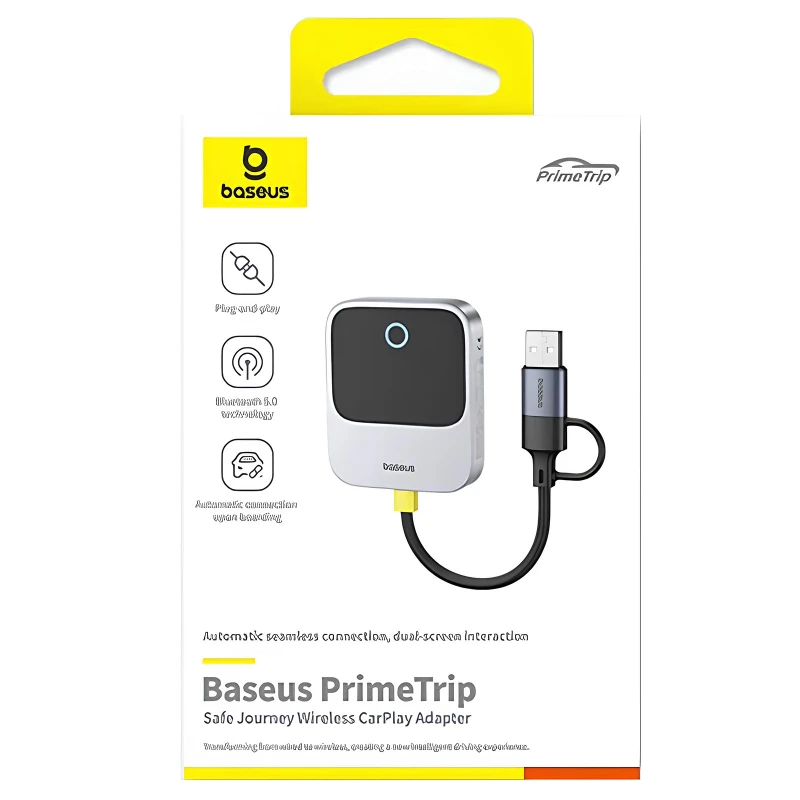 Адаптер Baseus SafeJourney Series OS Wireless CarPlay (C10745100813-00) – Space Grey. Фото 2 из 2