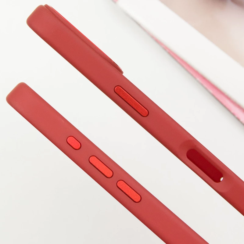 TPU чохол Bonbon з металевими кнопками та MagSafe на Apple iPhone 16 Plus – Червоний / Red. Фото 6 з 7