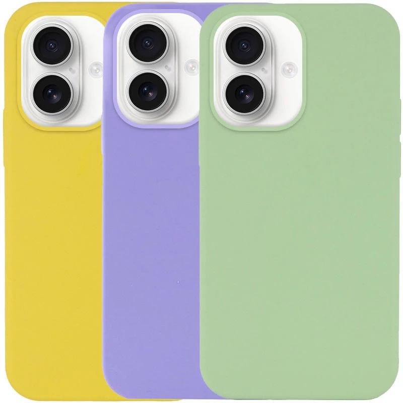 Чохол з закритим низом Silicone Case на Apple iPhone 16 фото 1 з 2