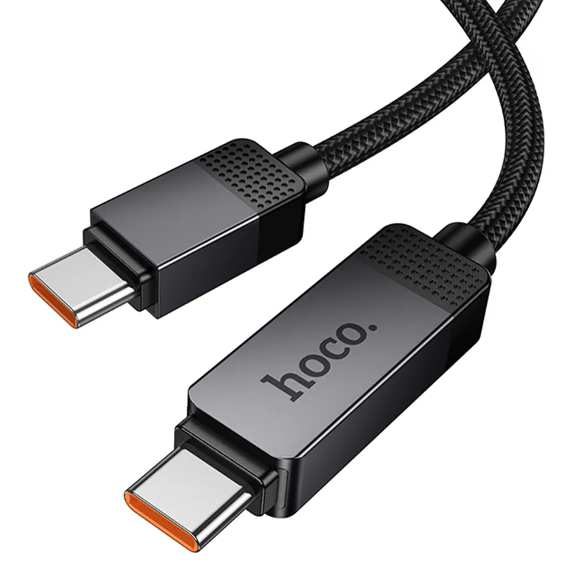 Дата кабель Hoco U154 Matrix Type-C to Type-C 60W (1m) – Black. Фото 6 з 6