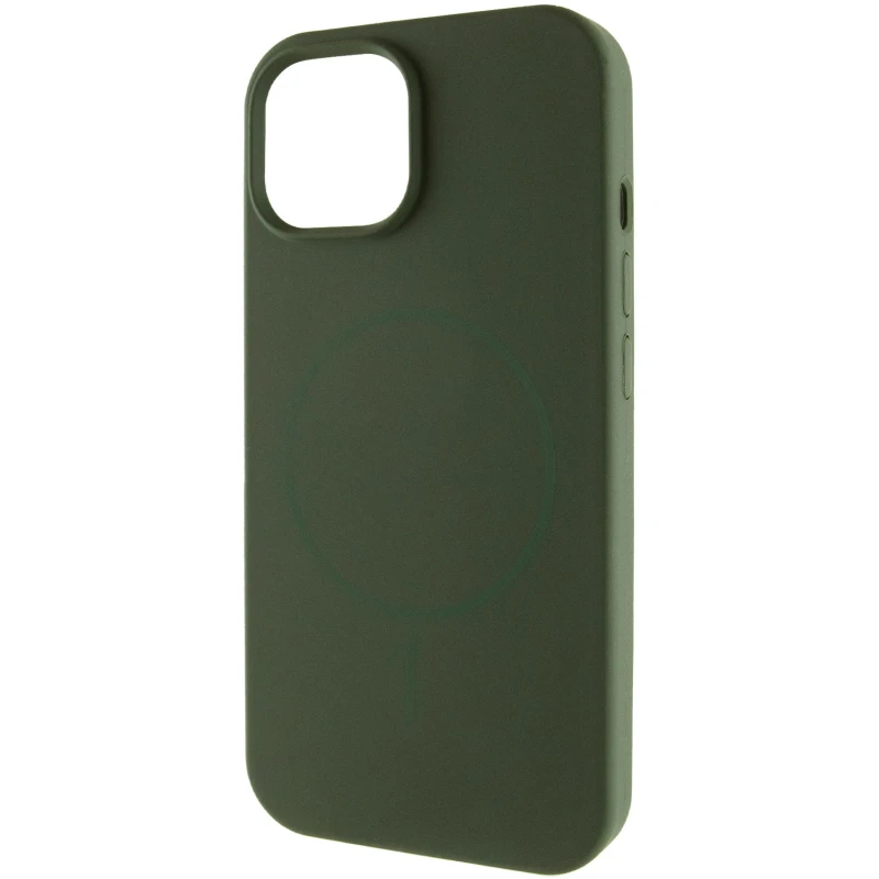 Чохол Silicone Armor Max no logo with MagSafe для Apple iPhone 12 (6.1") – Зелений / Cyprus Green. Фото 3 з 7