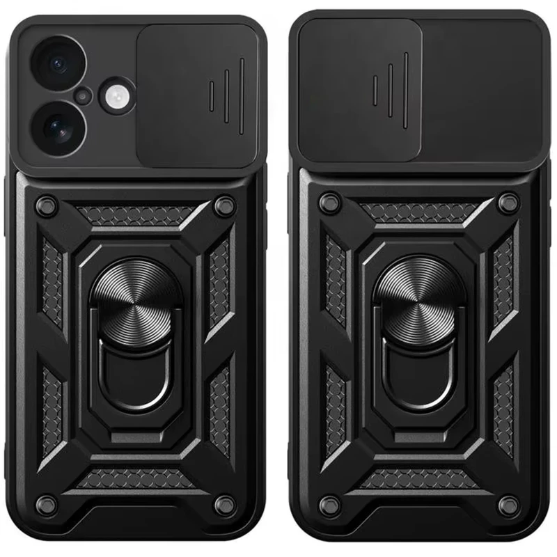 Ударопрочный чехол Ummi Camshield Serge Ring (in box) для Apple iPhone 17 (6.3") – Черный / Black. Фото 4 из 4