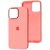 Чехол Silicone Case с металлическими кнопками для Apple iPhone 14 (6.1") – Розовый / Pink Pomelo. Фото 1 из 9