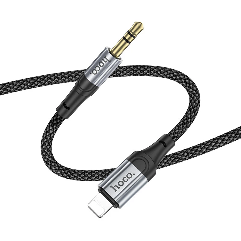 Аудіо кабель Aux Hoco UPA26 Fresh Lightning to 3.5mm (1m) – Black. Фото 3 Аудіо кабель Aux Hoco UPA26 Fresh Lightning to 3.5mm (1m) – Black. Фото 3 з 8