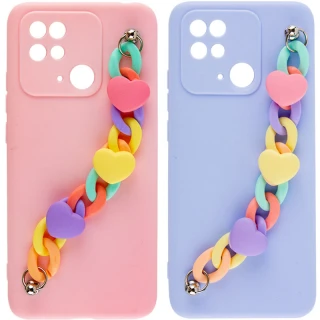 Чехол Heart с цепочкой для Xiaomi Redmi 10C фото 1 Чехол Heart с цепочкой для Xiaomi Redmi 10C фото 1 из 2
