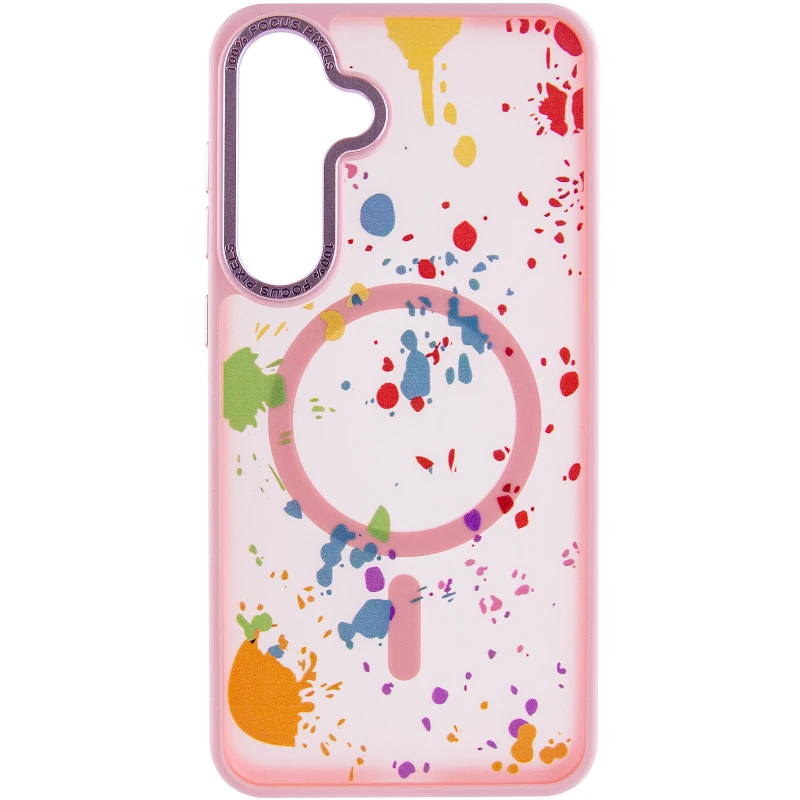 Чохол абстракція малювання з MagSafe на Samsung Galaxy S24+ – Baby Pink. Фото 4 з 7