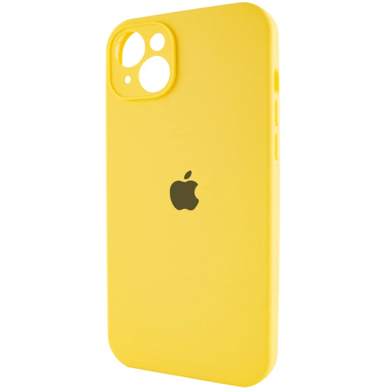 Чехол Silicone Case с защитой камеры для Apple iPhone 15 (6.1") – Желтый / Yellow. Фото 6 из 14