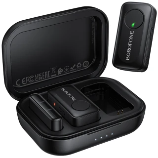 Петличный беспроводной микрофон Borofone BFK17 Lemai dual-mic Type-C фото 1 из 7