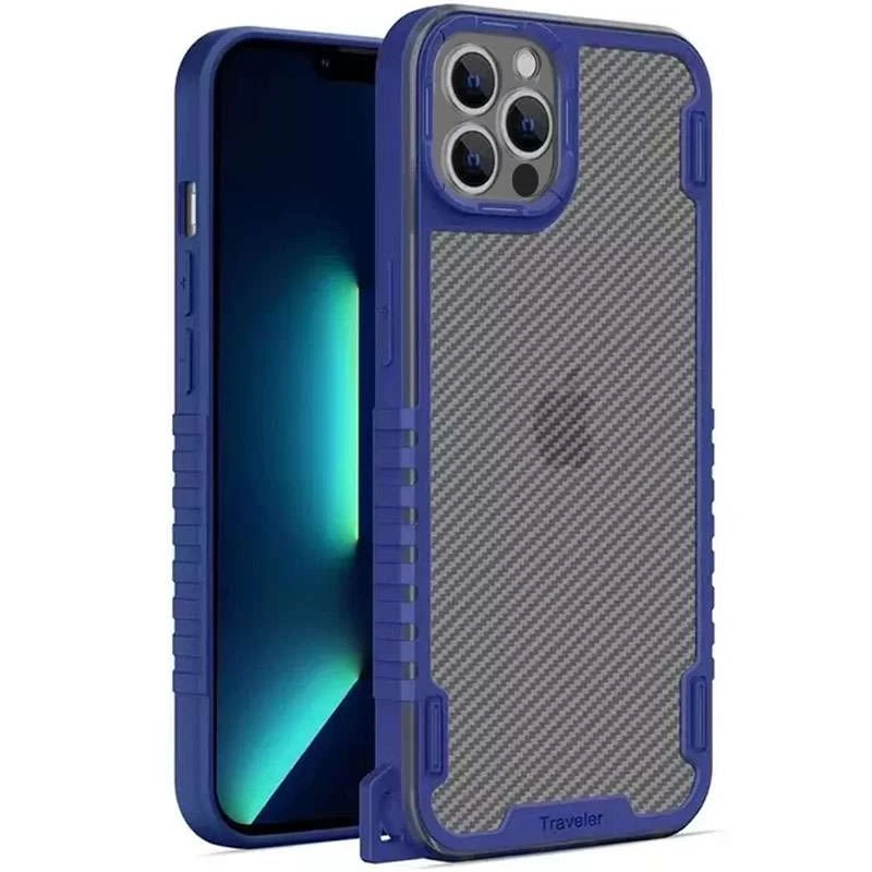 

Чехол TRAVEL Carbon для Apple iPhone 13 Pro Max (6.7") (Синий), Синій