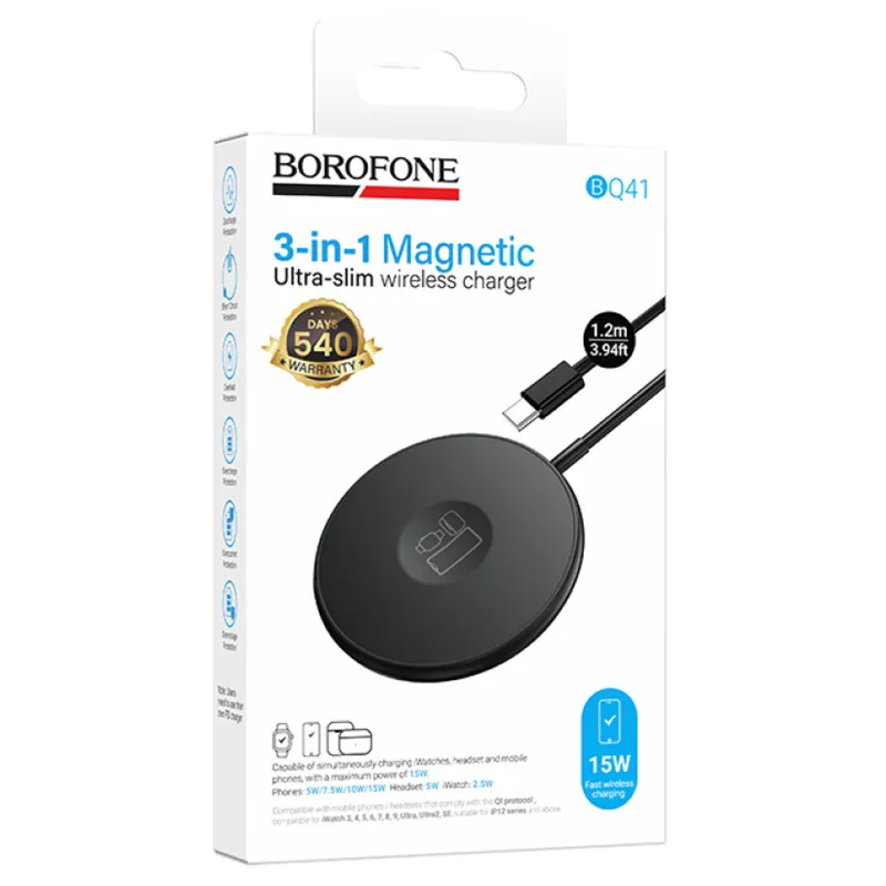 БЗП Borofone BQ41 Glory 3in1 – Black. Фото 2 з 5