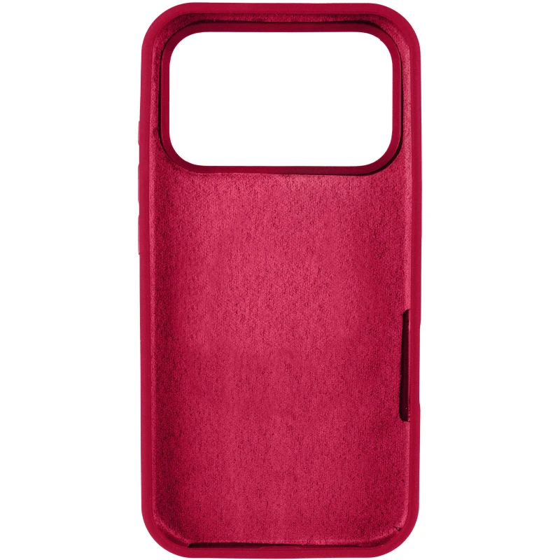Чохол з закритим низом Silicone Case на Apple iPhone 17 Pro Max (6.9") – Бордовий / Maroon. Фото 4 з 6