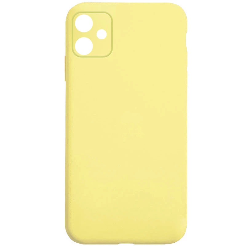 Чехол Silicone Case Square L с защитой камеры для Apple iPhone 11 (6.1") – Желтый / Yellow. Фото 1 из 3