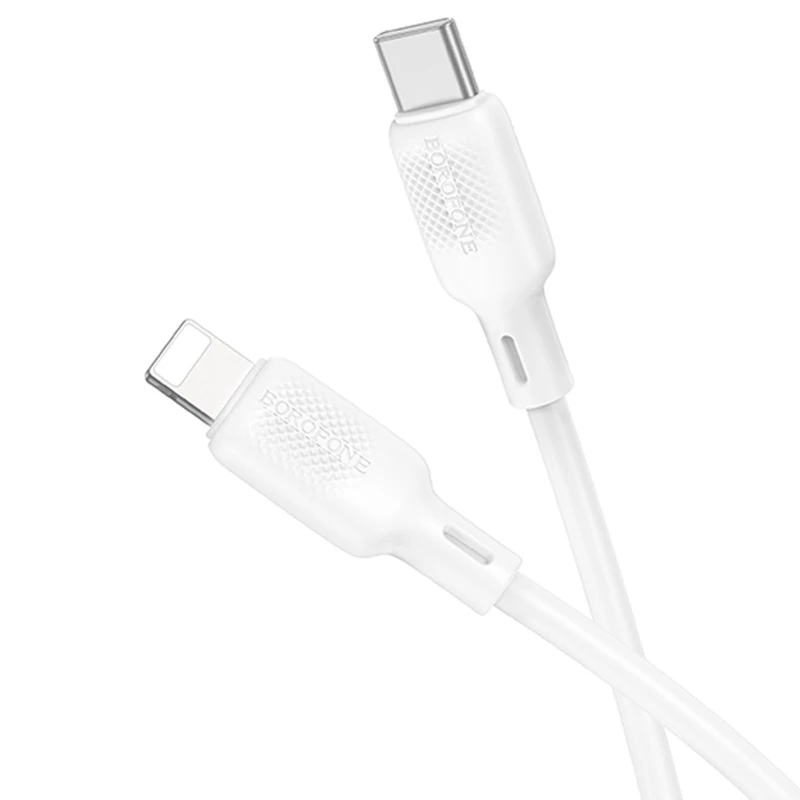 Дата кабель Borofone BX113 Lenny Type-C to Lightning 27W (1m) – White. Фото 3 из 4