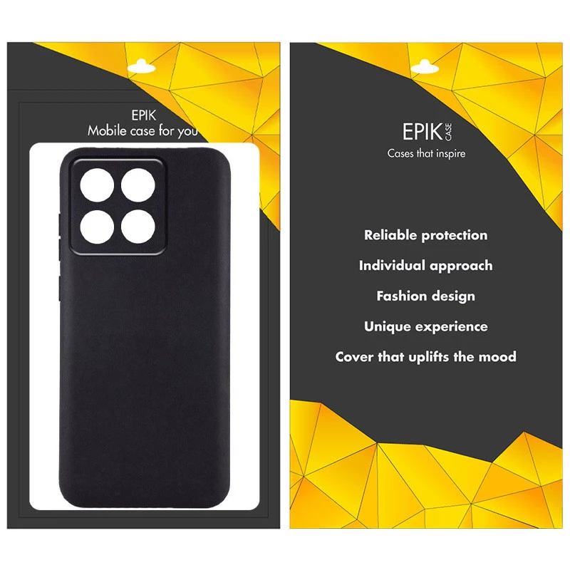 Чёрный силиконовый чехол Epik с защитой камеры для Xiaomi 14T Pro – Черный. Фото 2 из 2