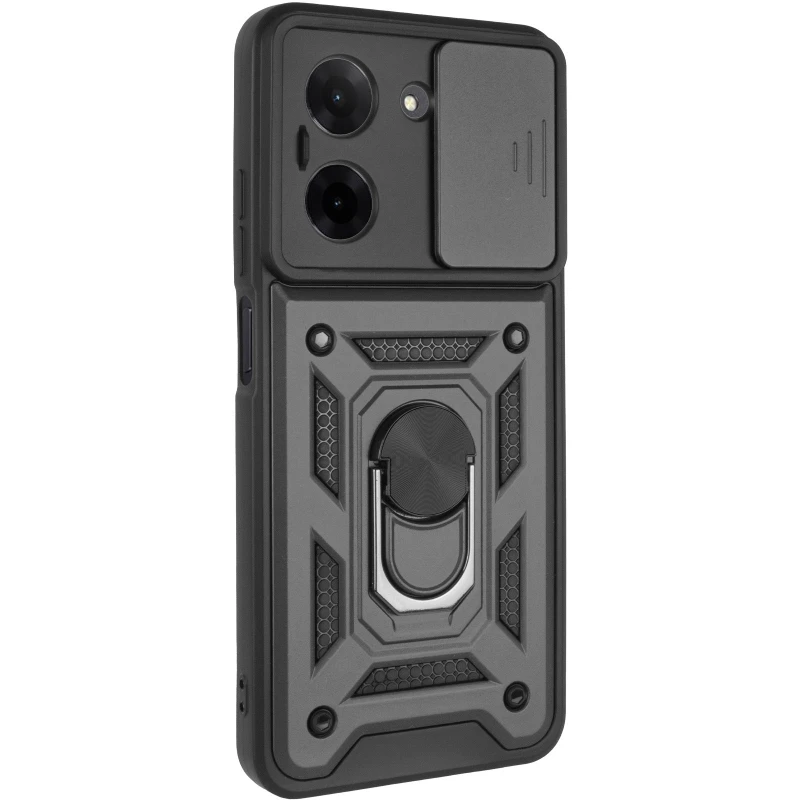 Ударопрочный чехол Ummi Camshield Serge Ring (in box) для Xiaomi Poco C71 – Черный / Black. Фото 1 из 6