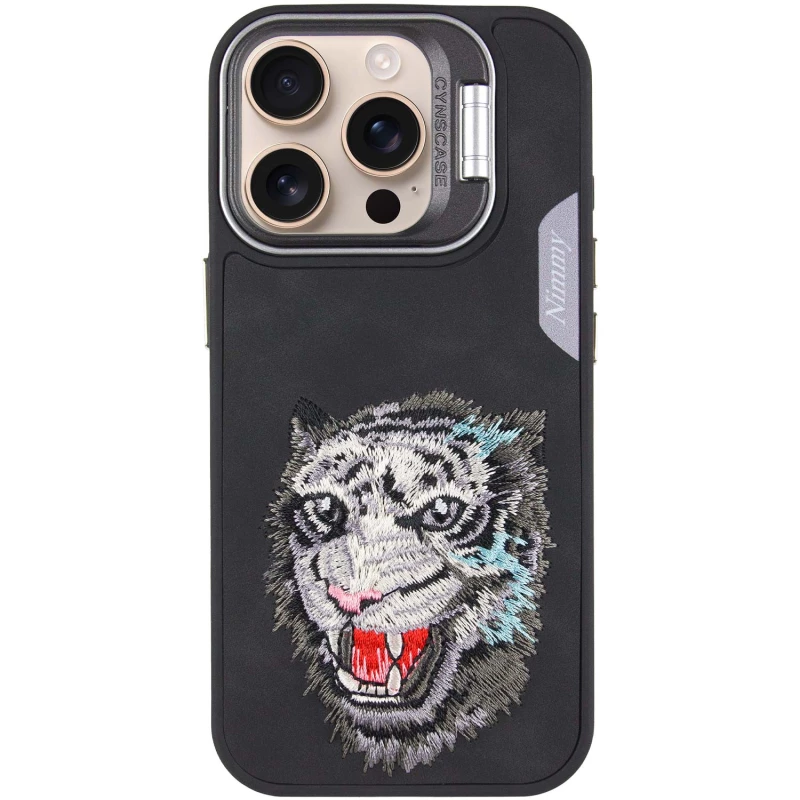 TPU+PC чохол з тваринами для Apple iPhone 15 Pro Max (6.7") – Black Tiger. Фото 3 з 7