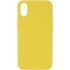 Чохол з закритим низом Silicone Case на Apple iPhone XS (5.8") – Жовтий / Yellow. Фото 1 з 3