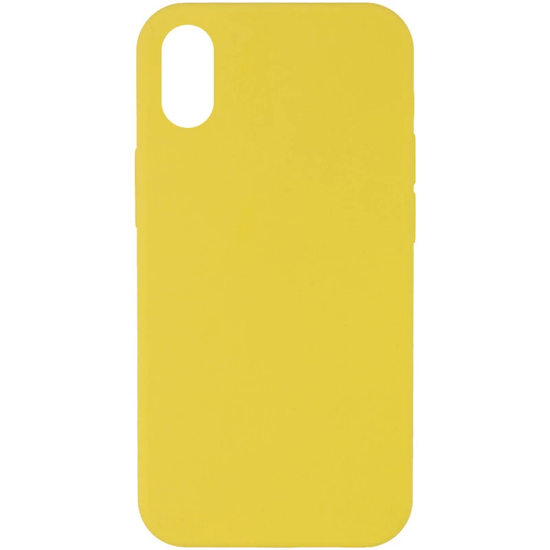Чехол с закрытым низом Silicone Case для Apple iPhone XS Max (6.5") – Желтый / Yellow. Фото 1 из 3