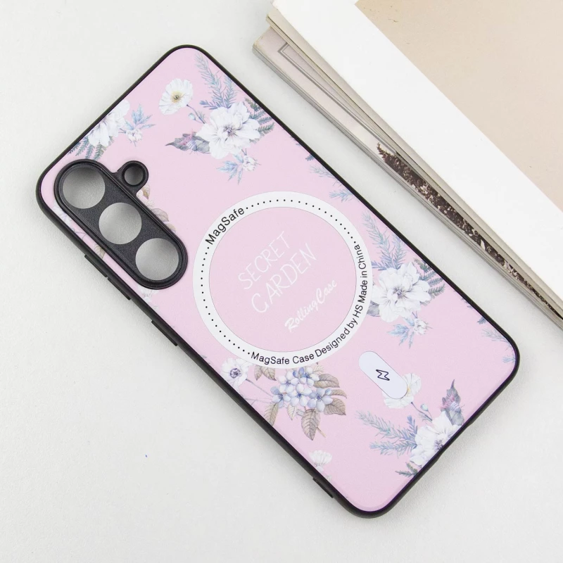 TPU+PC чохол Secret Garden with MagFit для Samsung Galaxy S24 FE – Pink. Фото 7 з 12