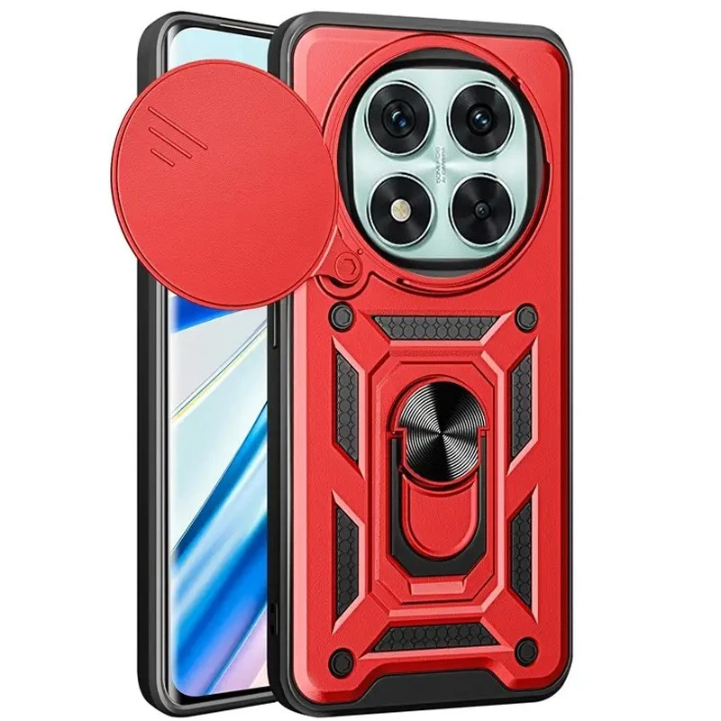 Удароміцний чохол Ummi Camshield Serge Ring (in box) для Xiaomi Redmi Note 14 Pro 5G – Червоний. Фото 1 з 3