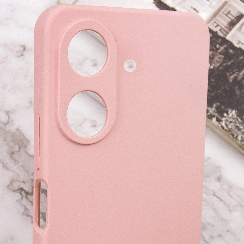 Кольоровий силіконовий чохол GETMAN із закритою камерою для Xiaomi Redmi 13C – Рожевий / Pink Sand. Фото 14 з 14