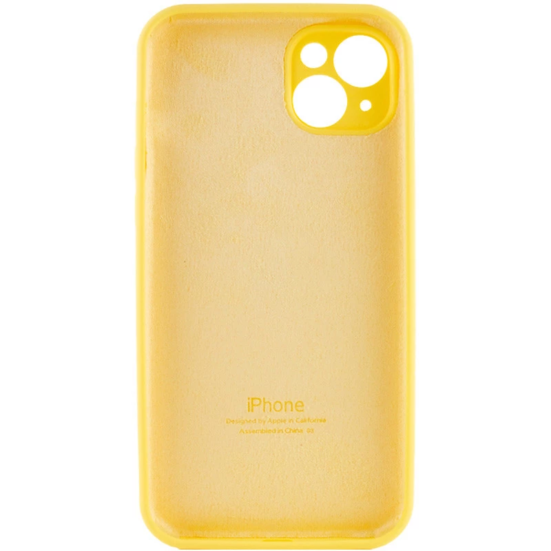 Чехол Silicone Case с защитой камеры для Apple iPhone 15 (6.1") – Желтый / Yellow. Фото 7 из 14