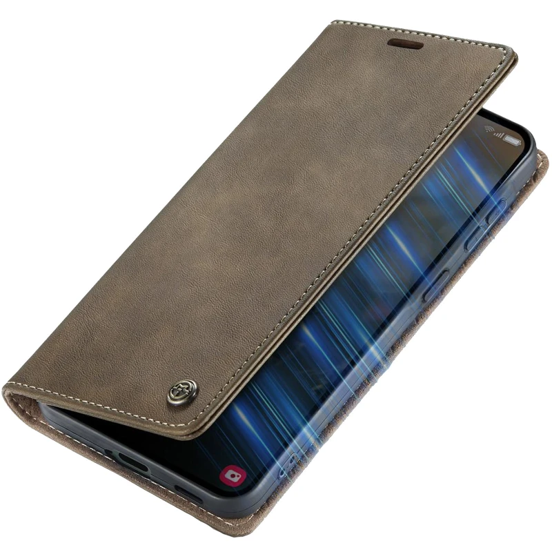 Шкіряний чохол-книжка CaseMe Velvet Matte для Samsung Galaxy A36 5G – Coffee. Фото 5 з 5