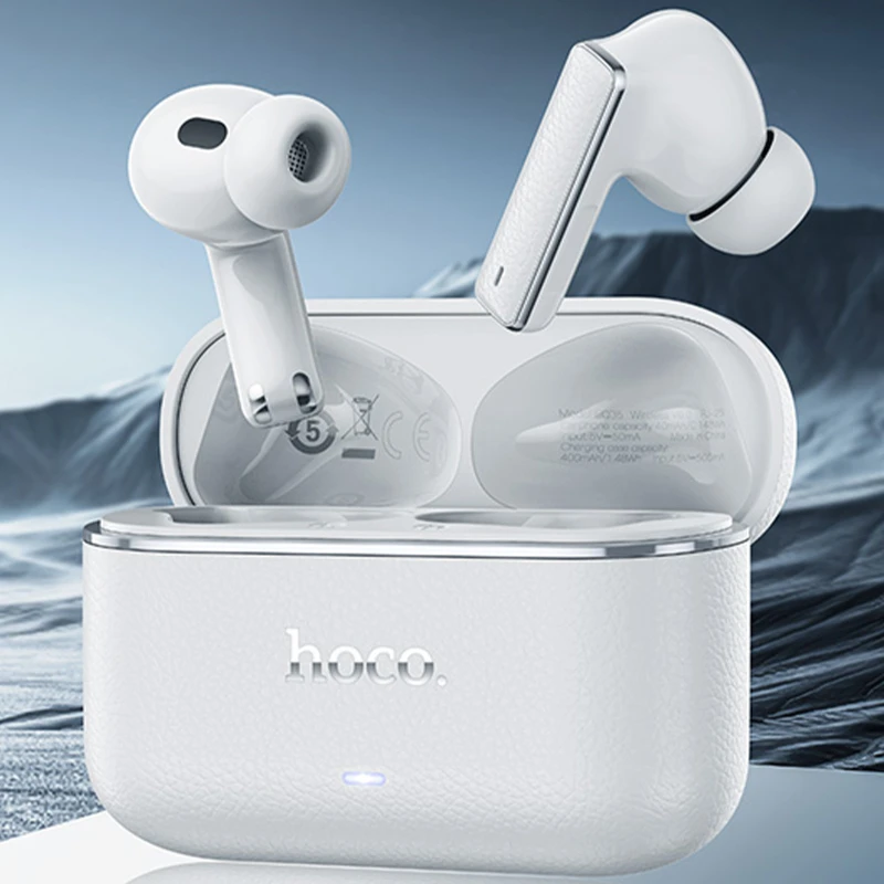 Беспроводные TWS наушники Hoco EQ35 Rhyme ANC+ENC (App) – White. Фото 2 из 3