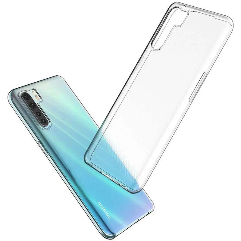 Ультратонкий силиконовый чехол 1 мм для Oppo A91 – Бесцветный (прозрачный). Фото 4 из 7